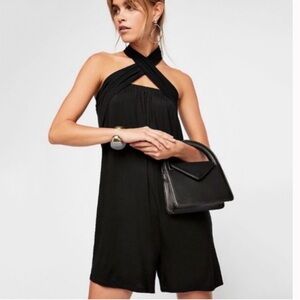 NWOT Free People Beach Redondo Romper Black Size Small Boho Lounge